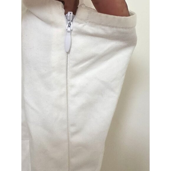 A NEW DAY White Pleated Spaghetti Strap Midi Dress Smocked Back Size 10 - Picture 10 of 13